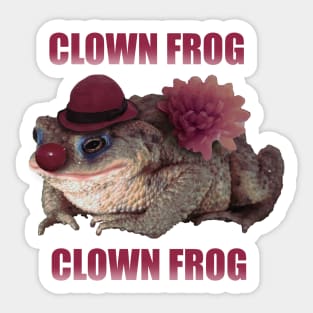 Clowncore Frog Clown Circus frog tee, clowncore clown frogs t shirt for gen z Sticker